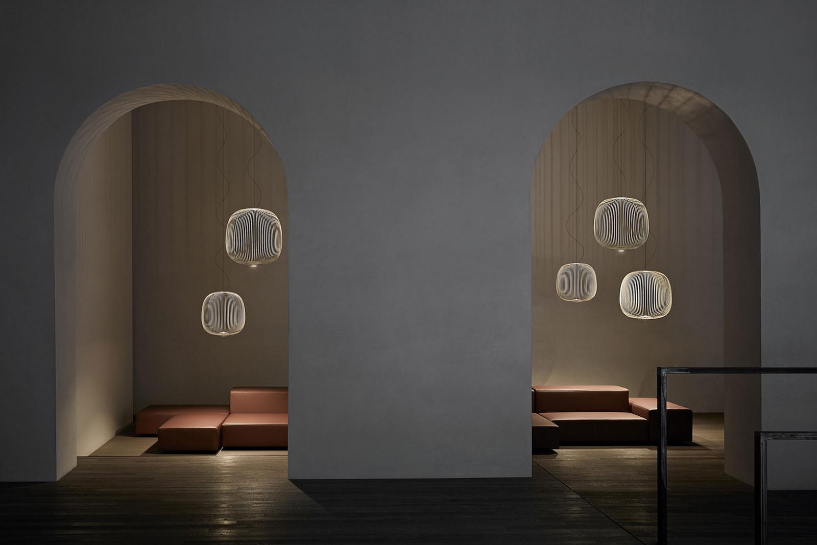 Metal pendant lamp | Spokes by Foscarini