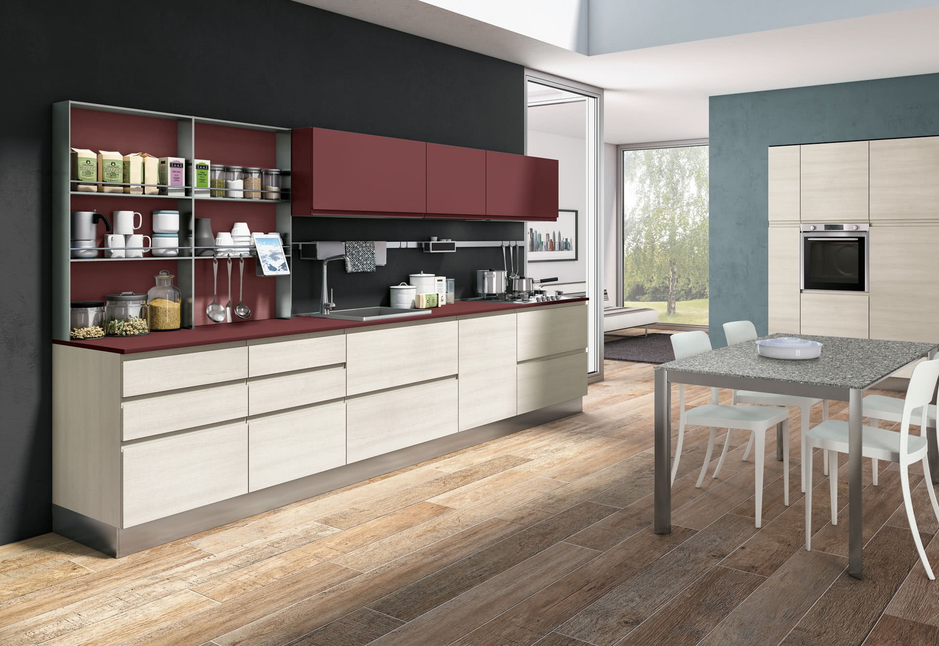 Melamine kitchen without handles Creo kitchens Jey Feel