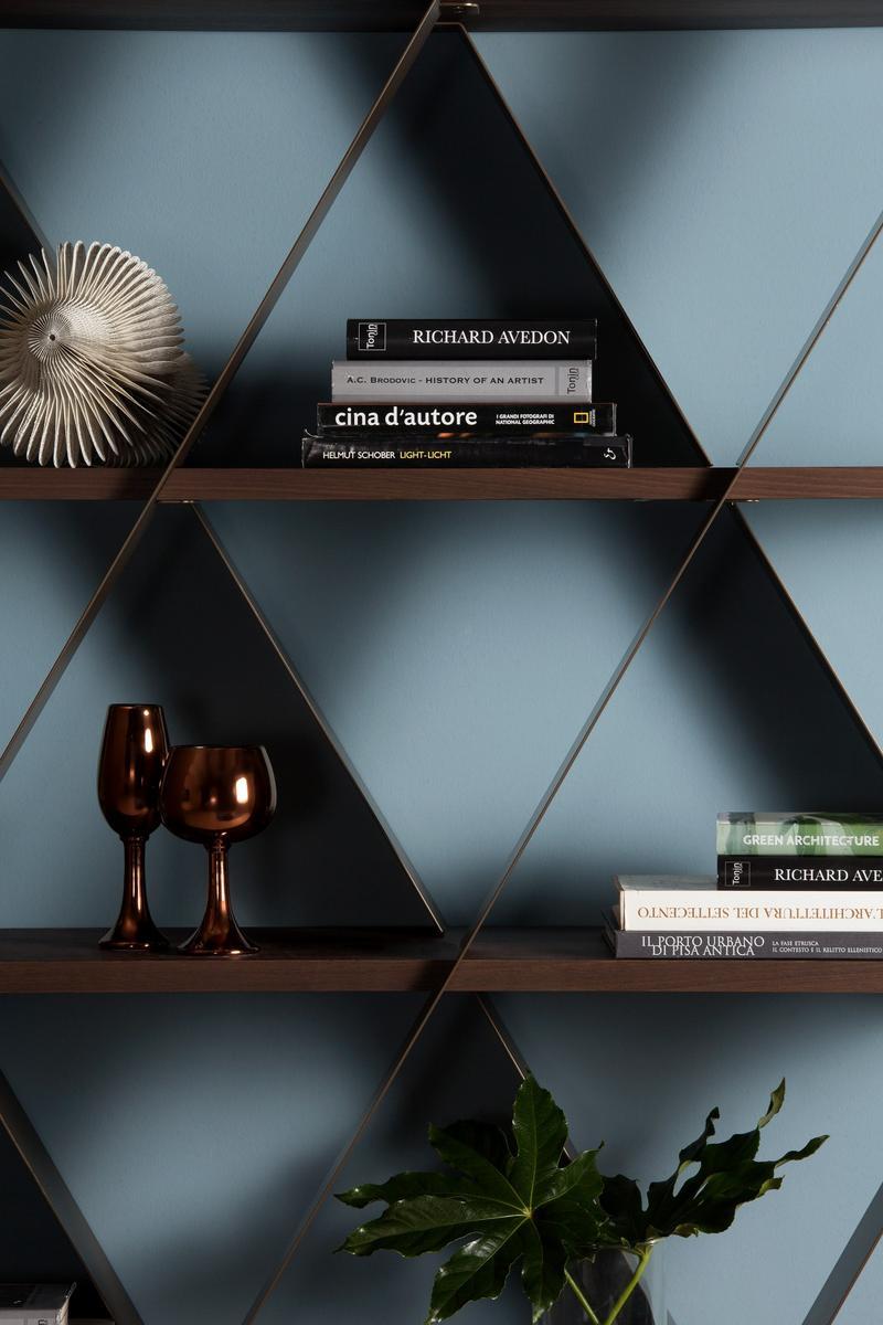 Open freestanding double-sided wooden bookcase | Castle by Tonin Casa