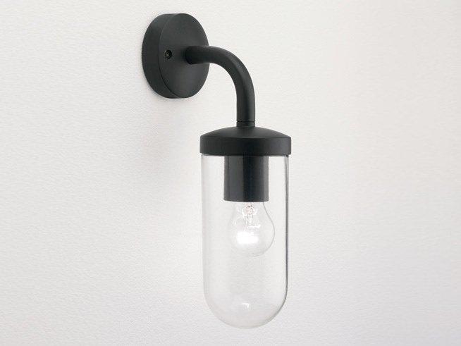 Glass and aluminium Outdoor wall Lamp | Tressino by Astro lighting
