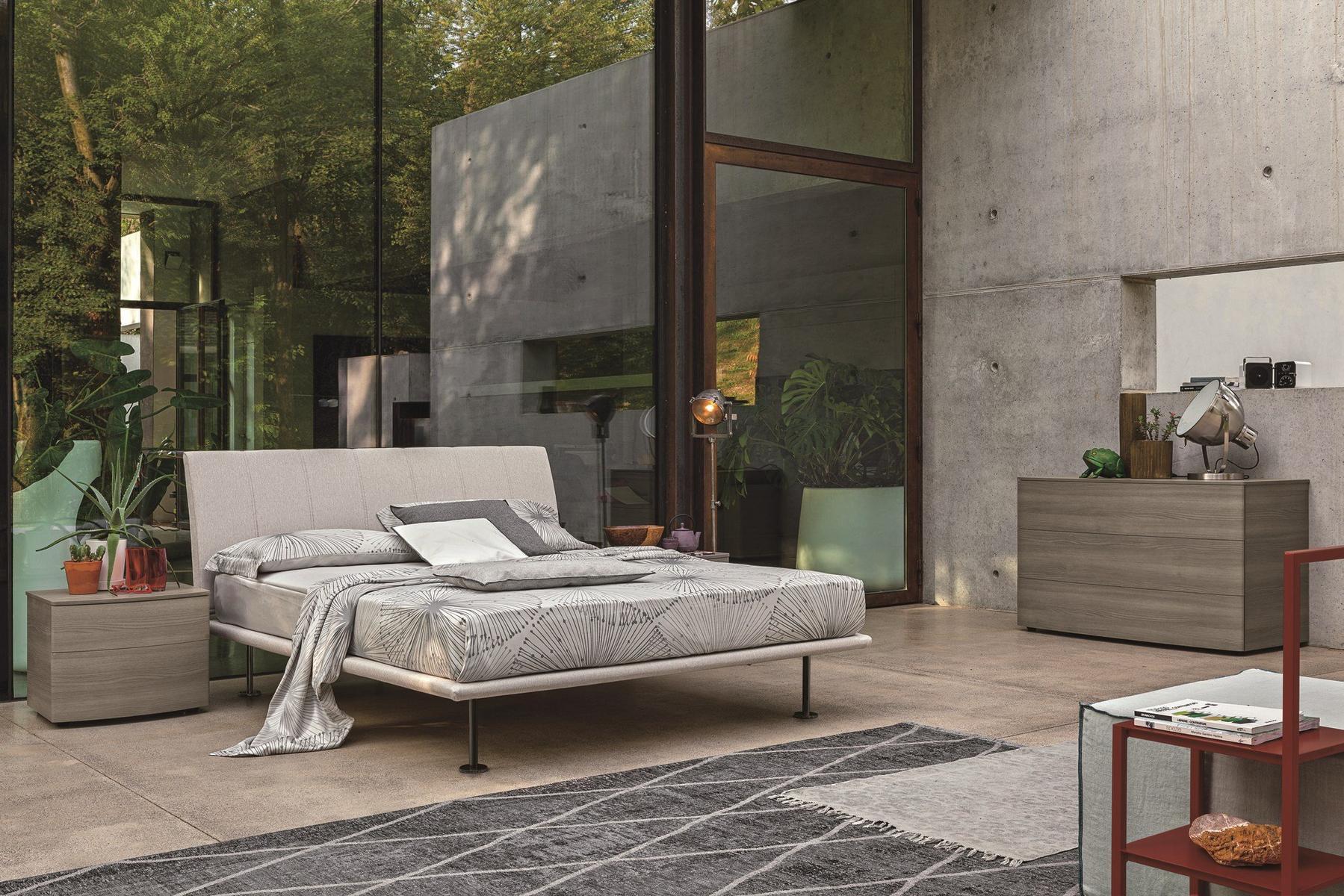 Upholstered fabric double bed | Seven by Tomasella