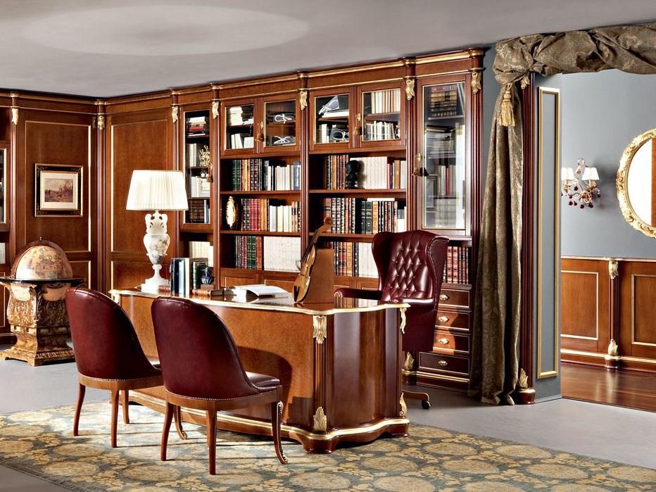 Rectangular wooden writing desk with drawers | 13302 by Modenese Gastone