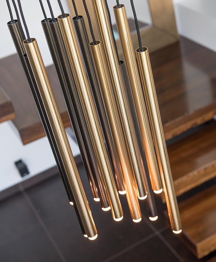 Direct light painted metal pendant lamp | Stilo X12 by Riflessi