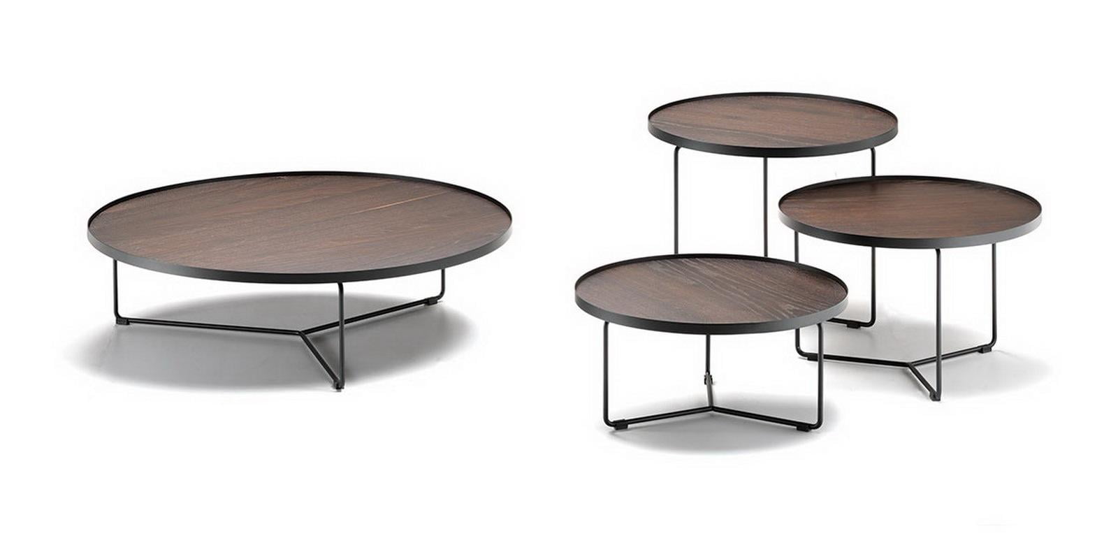 Round veneer coffee table | Billy Wood by Cattelan Italia