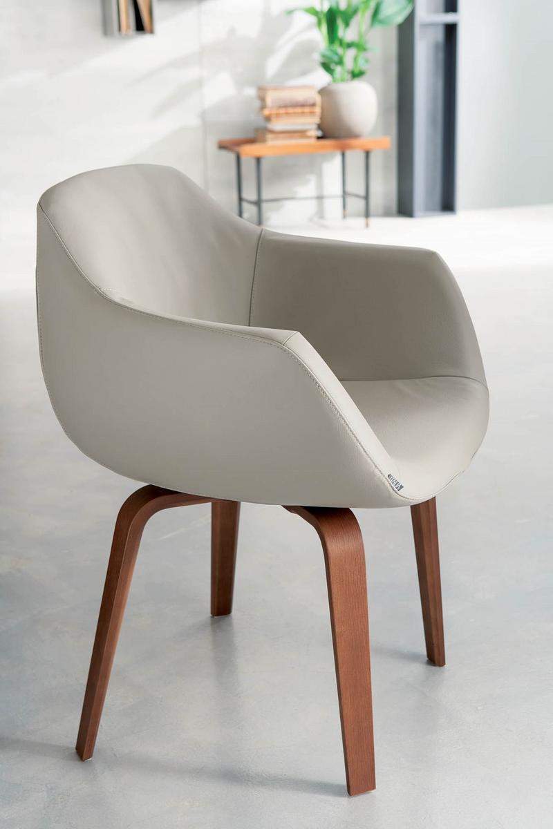 Upholstered chair with armrests | Eliot by Ozzio Italia