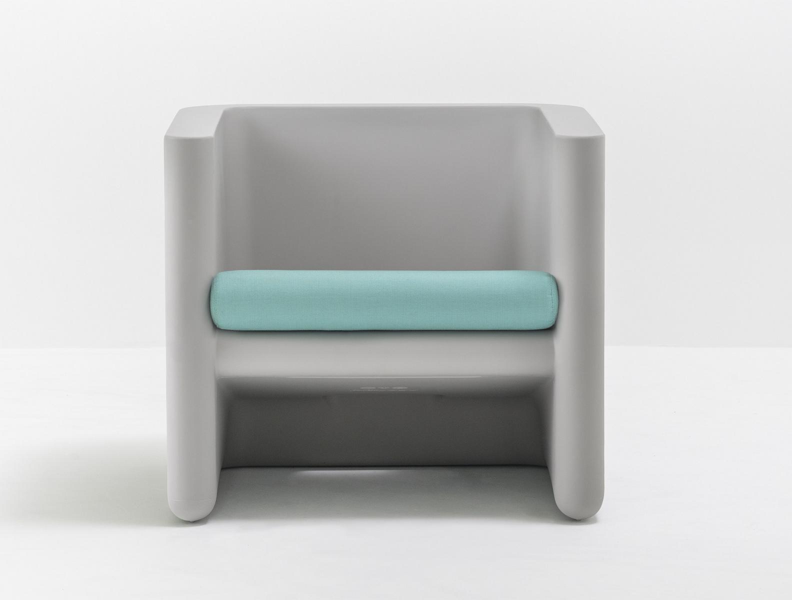 Upholstered fabric garden armchair with removable cover | Sunset 625 by Pedrali