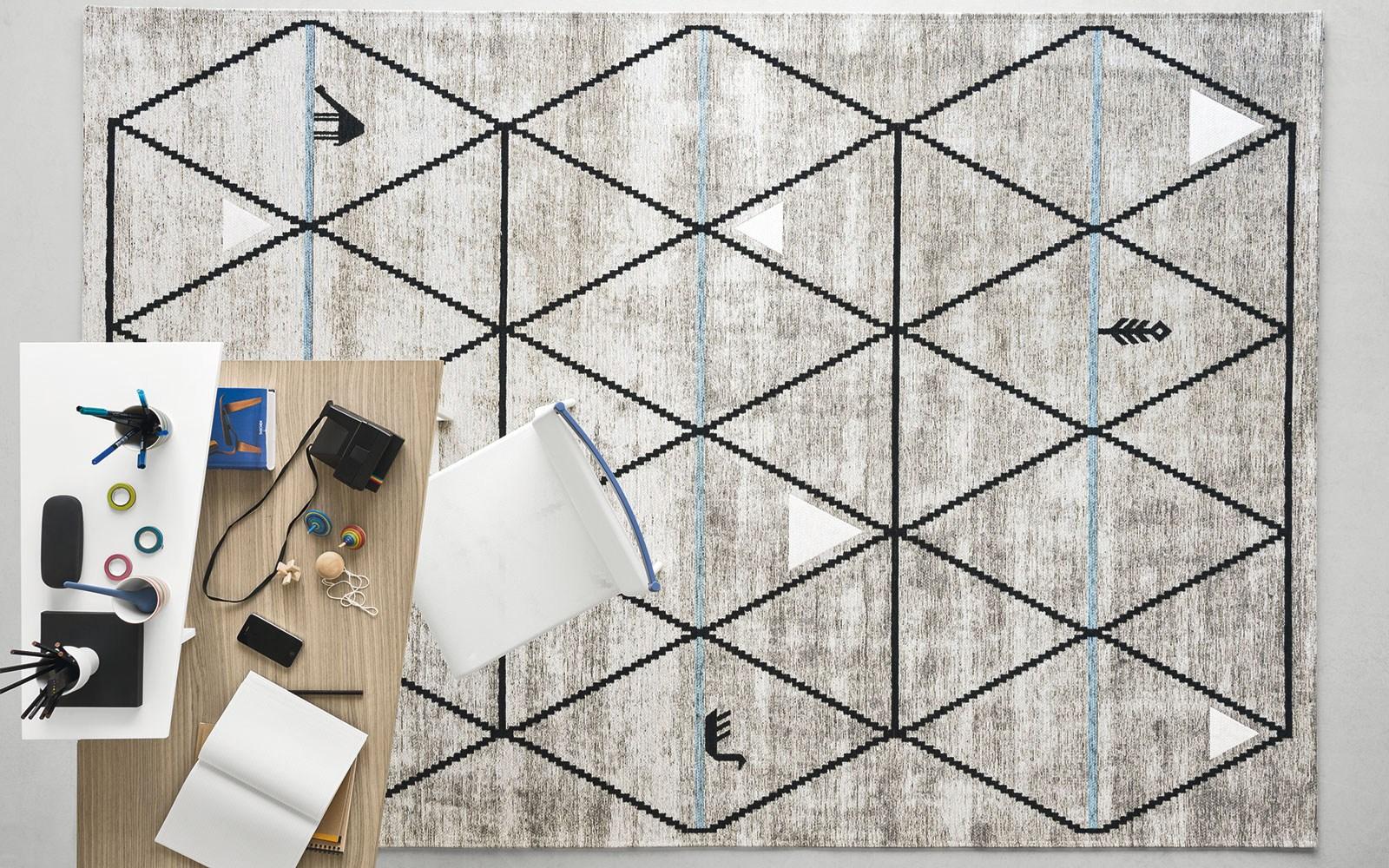 Rectangular rug with geometric shapes | Gava by Calligaris