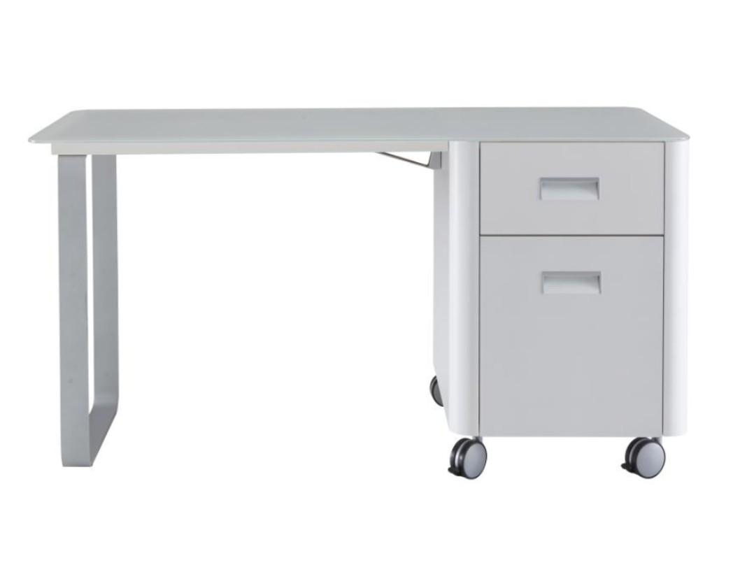 Rectangular laminate writing desk with drawers | Travel Studio by Ligne Roset