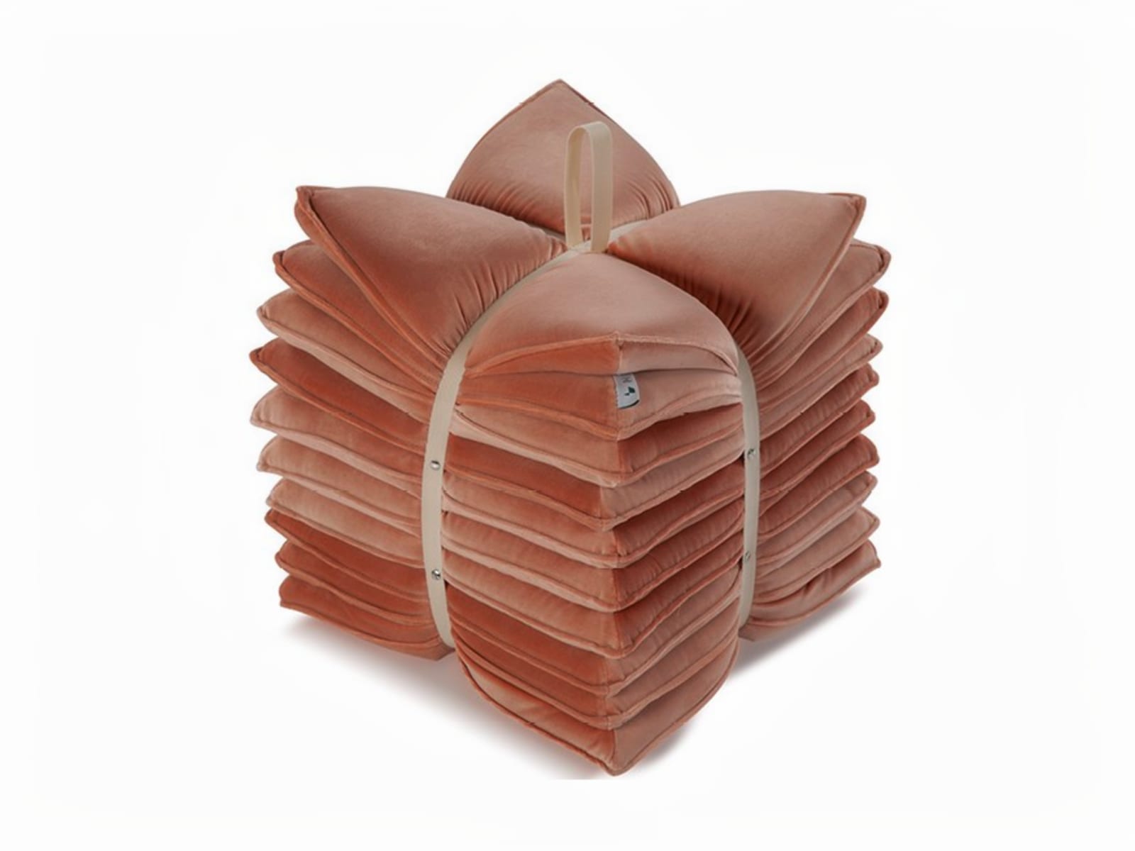 Calia Italia's eco-sustainable U'Strozz footstools offer unique craftsmanship and adaptability, merging comfort with ecological awareness through upcycled materials. | U’Strozz by Calia Italia