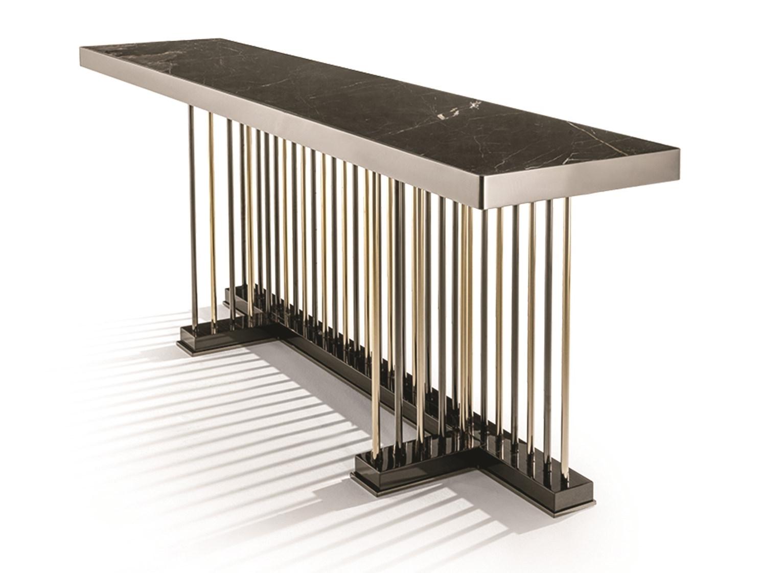 Rectangular veneer console | Schubert by Longhi