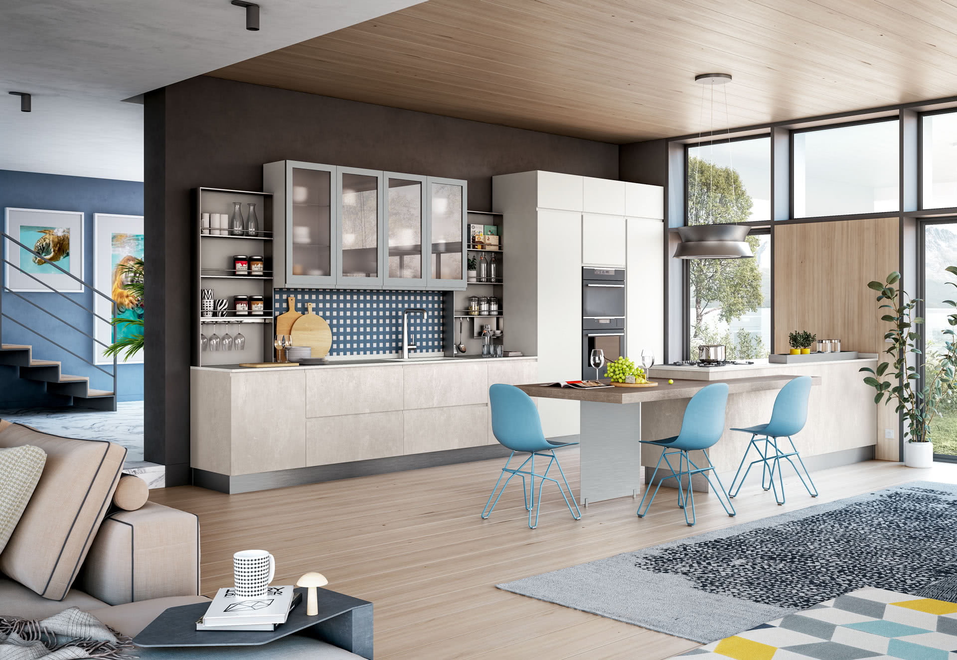 Melamine kitchen without handles Creo kitchens Jey Feel
