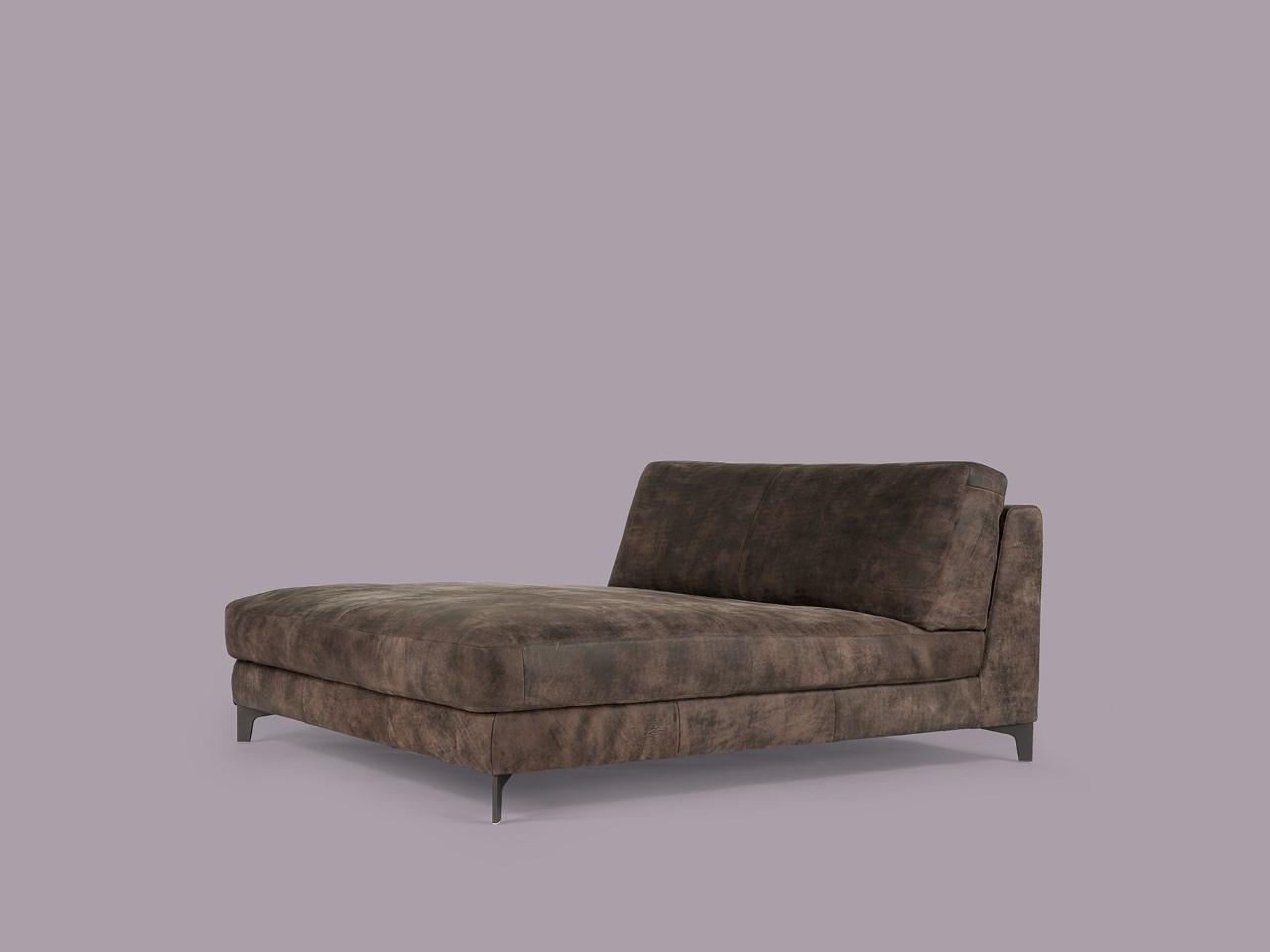 Upholstered leather day bed | Ben by Borzalino