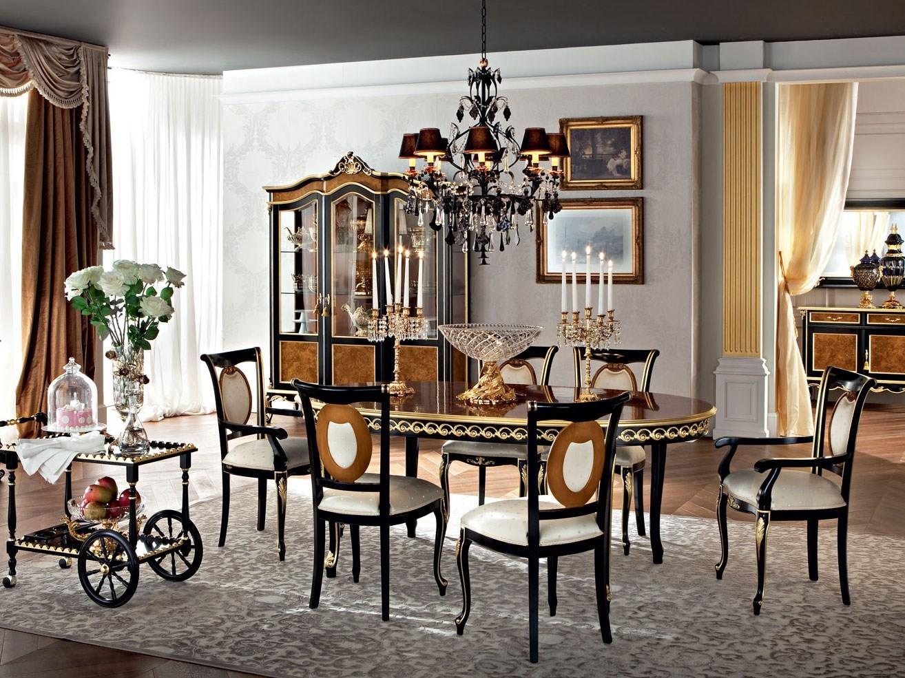 Oval solid wood table | 12140 by Modenese Gastone