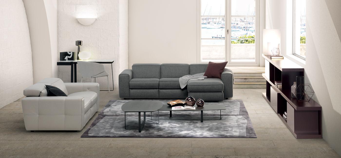 Recliner fabric sofa | Brio by Natuzzi Italia