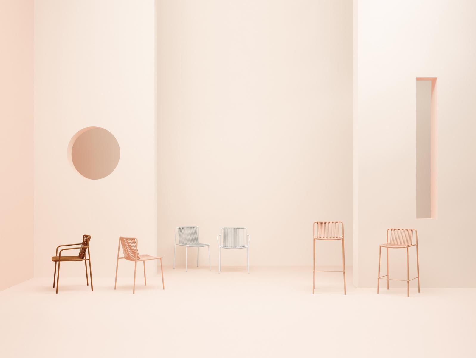 Powder coated steel garden chair | Tribeca 3665 by Pedrali