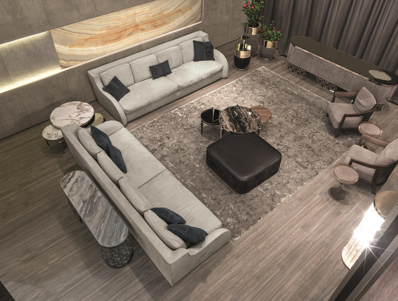 Sectional leather sofa | Rey by Longhi