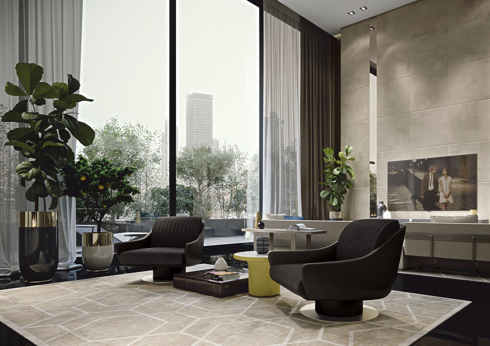 Leather armchair | Sol by Longhi