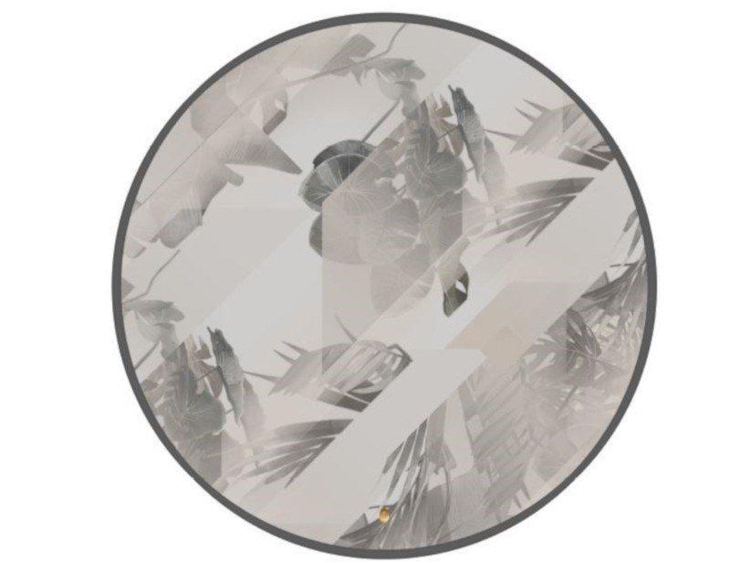 Round wool rug with floral pattern | Esperyde by Visionnair