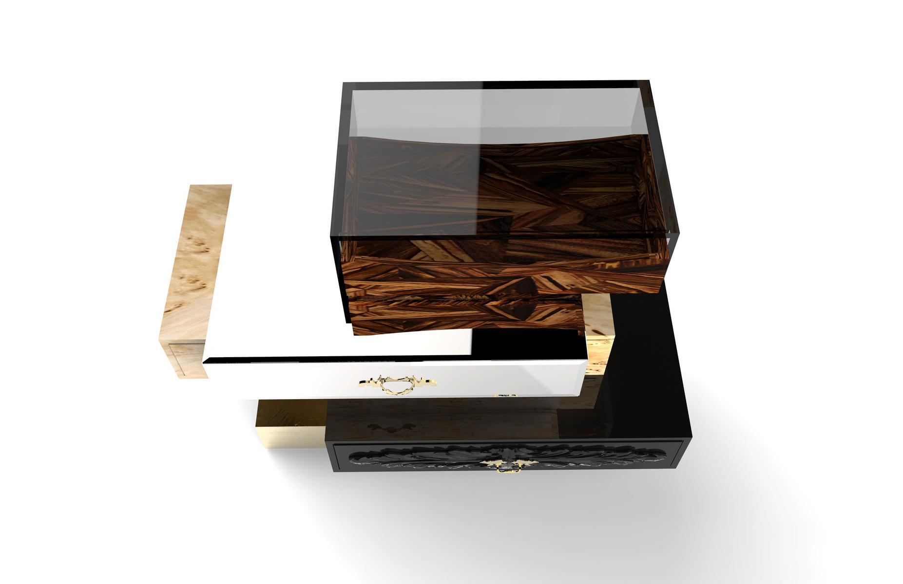 Wooden bedside table with drawers | Frank by Boca Do Lobo