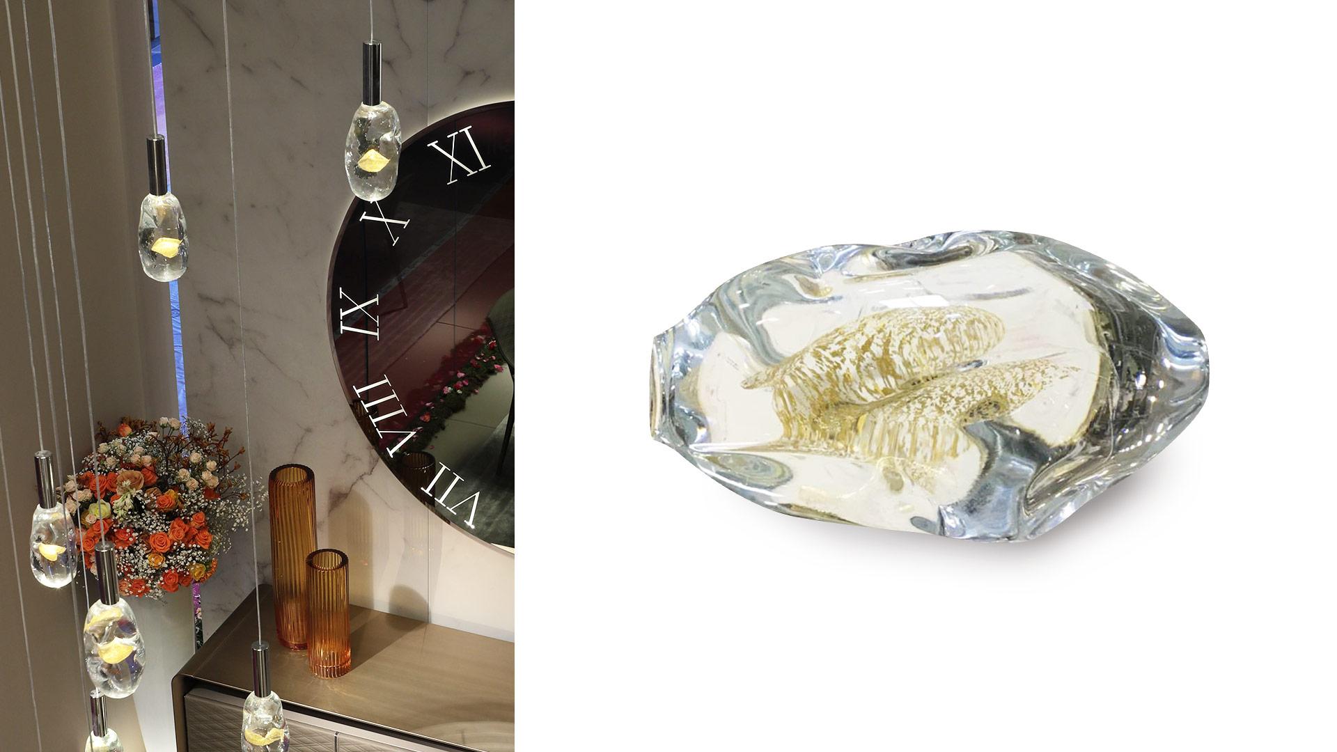 LED Murano glass pendant lamp | Sassi by Reflex