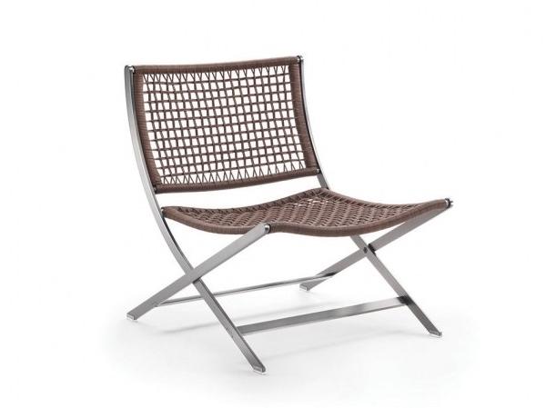 Tanned leather easy chair | Peter by Flexform