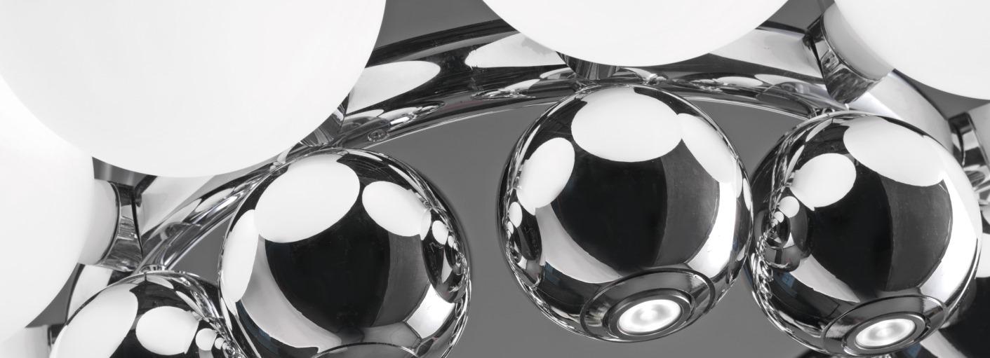 Blown glass pendant lamp | 24 Pearls Sp by Vistosi