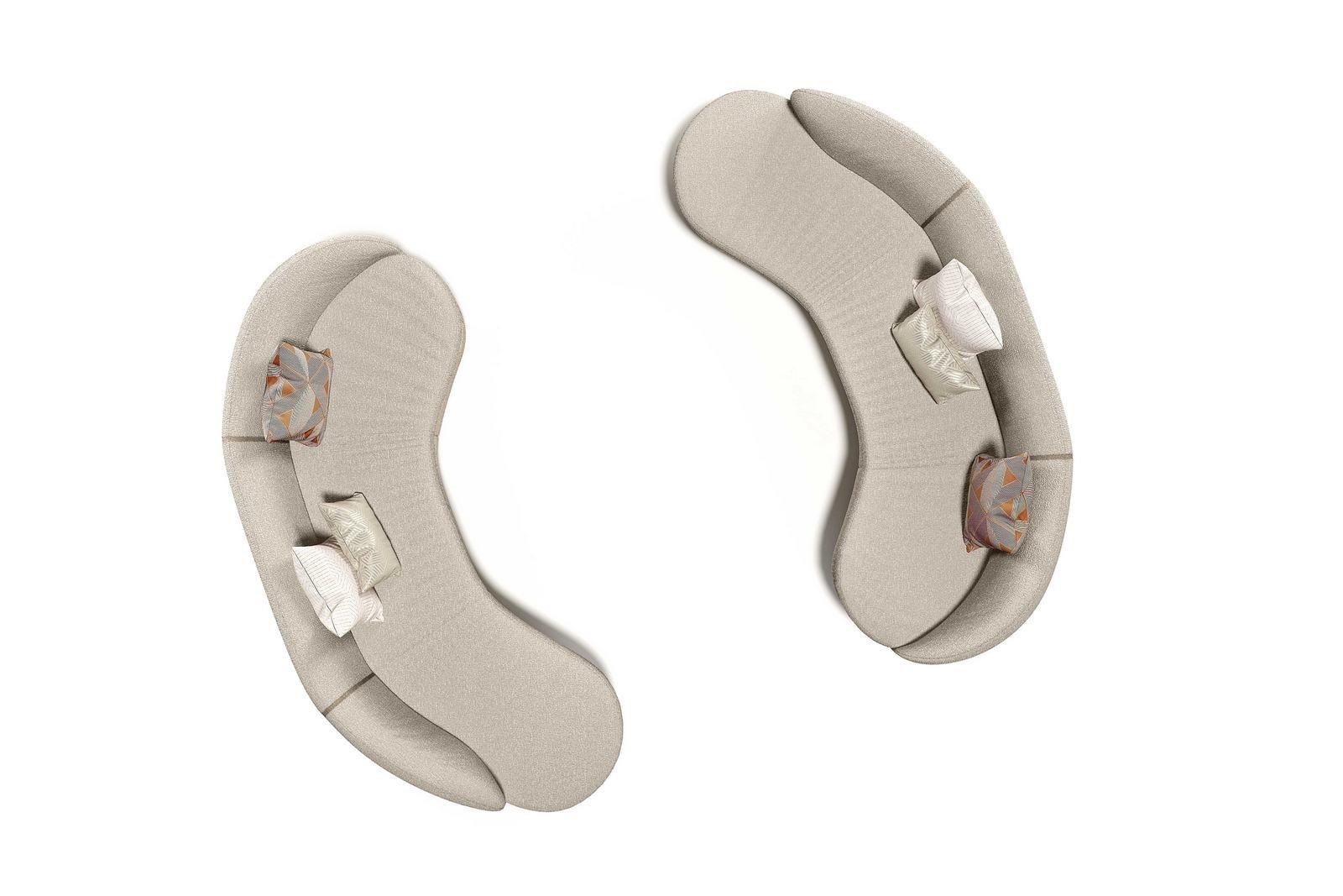 Curved fabric sofa | Otium by Capital Collection