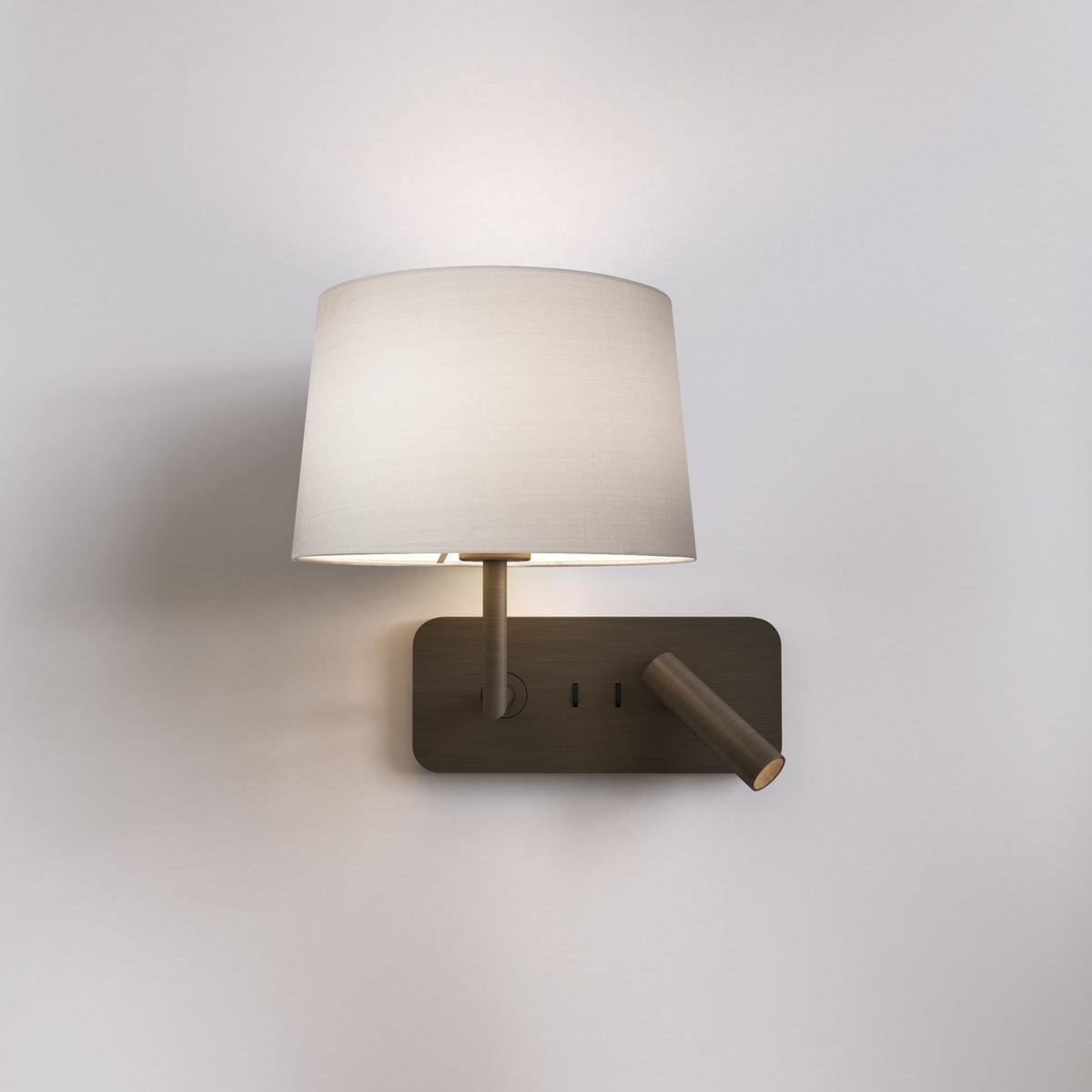 LED metal reading lamp with USB | Side By Side Grande Usb by Astro lighting