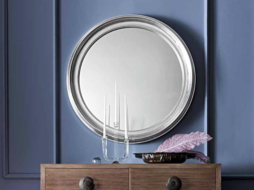 Wall-mounted framed round mirror | Luisa by Corte Zari