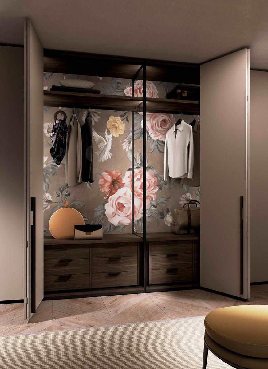 Sectional wooden wardrobe | Basic by Olivieri