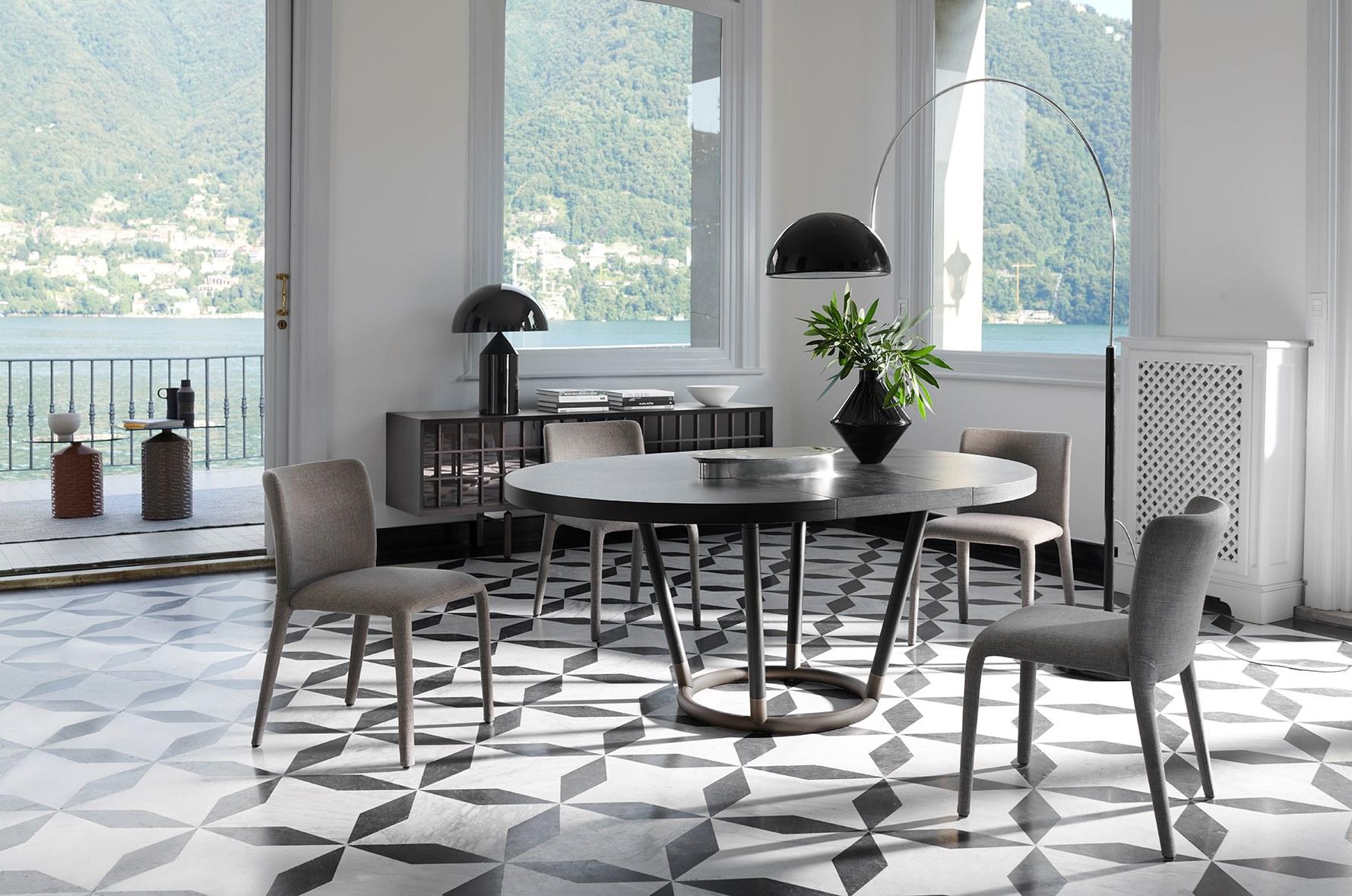 Wood and glass sideboard with sliding doors | Sen by Potocco