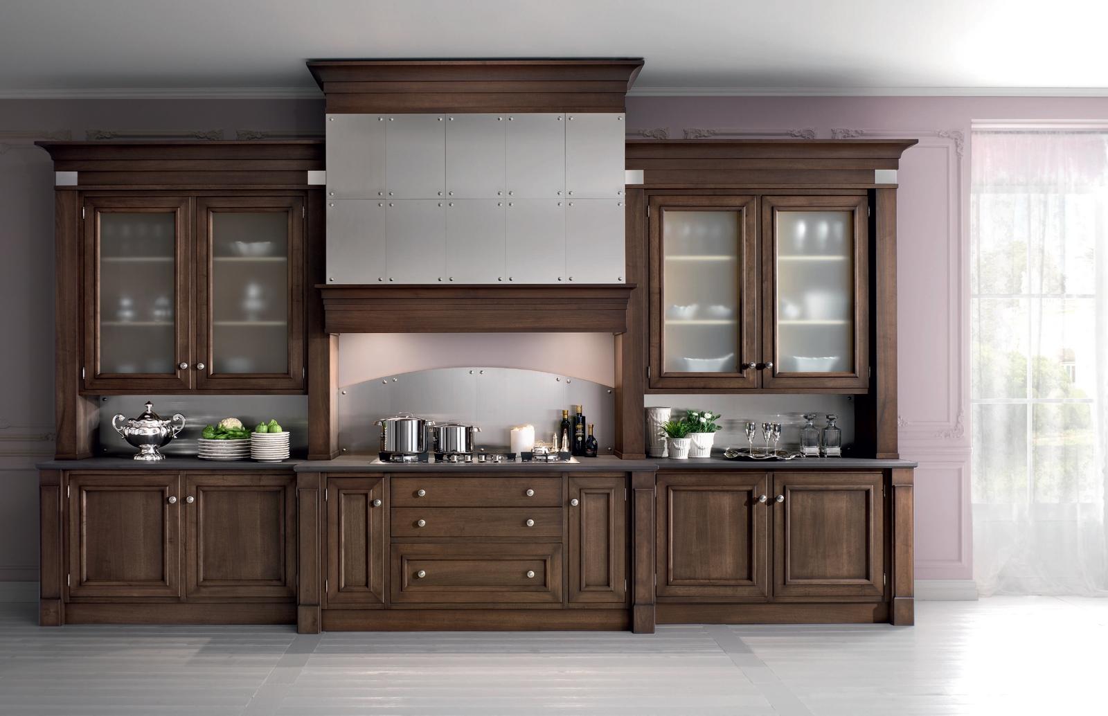 Veneer kitchen with handles FM bottega d'Arte Boston