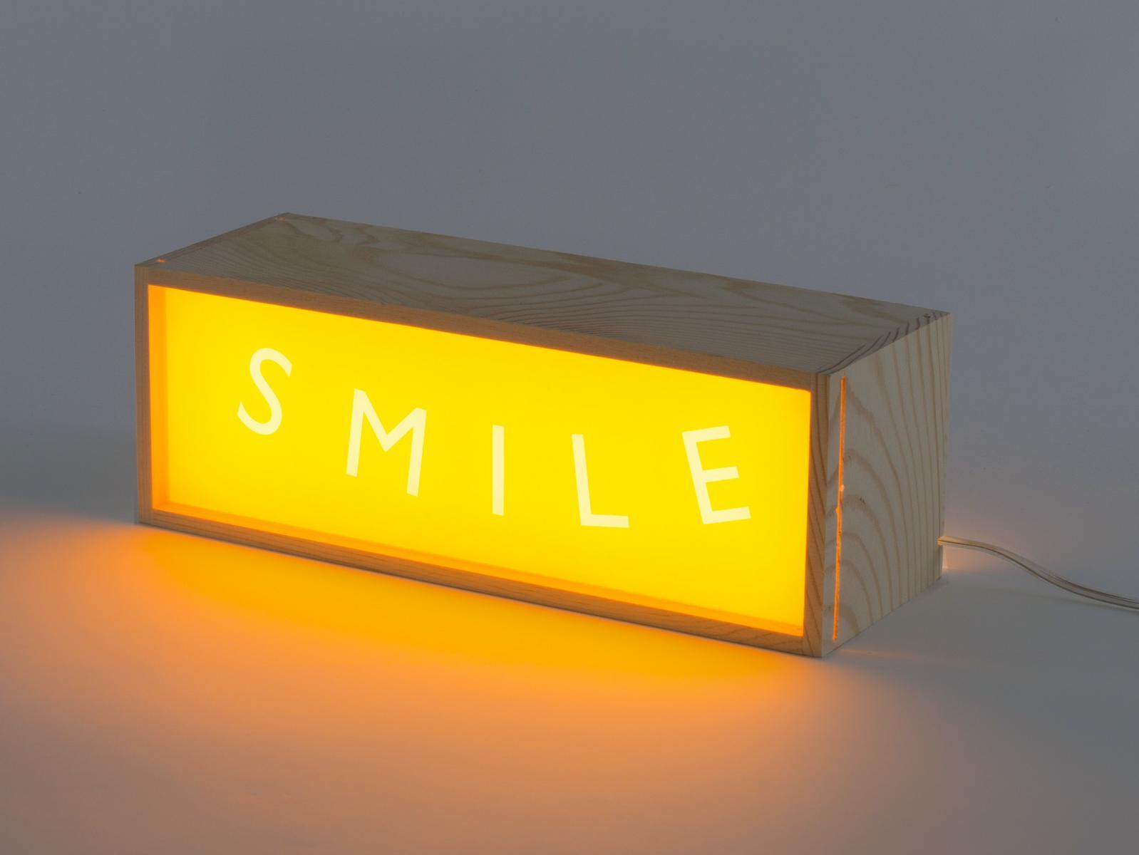 LED wooden table lamp | Smile by Seletti