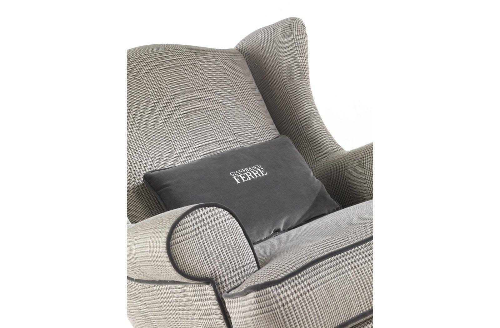 Bergere fabric armchair with armrests | Ayla by Gianfranco Ferre Home