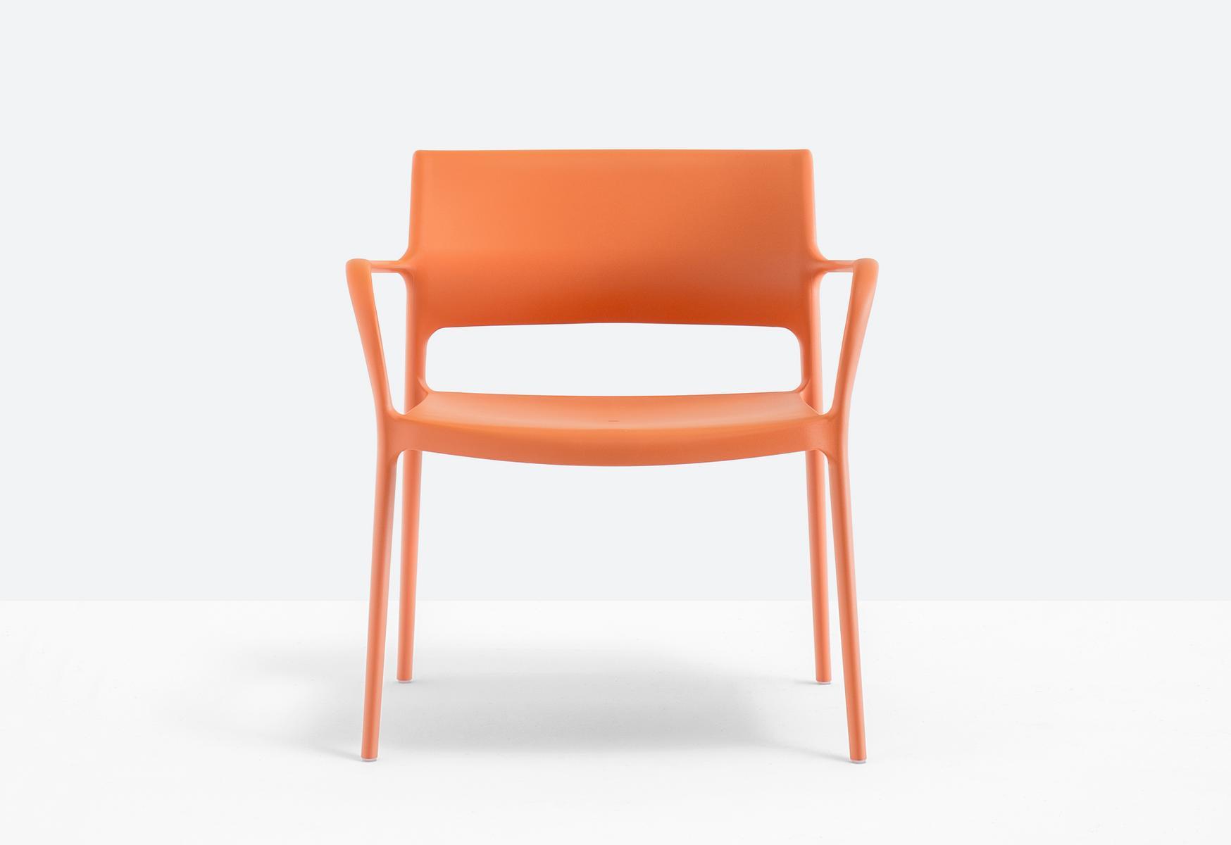 Stackable polypropylene easy chair with armrests | Ara 316 by Pedrali