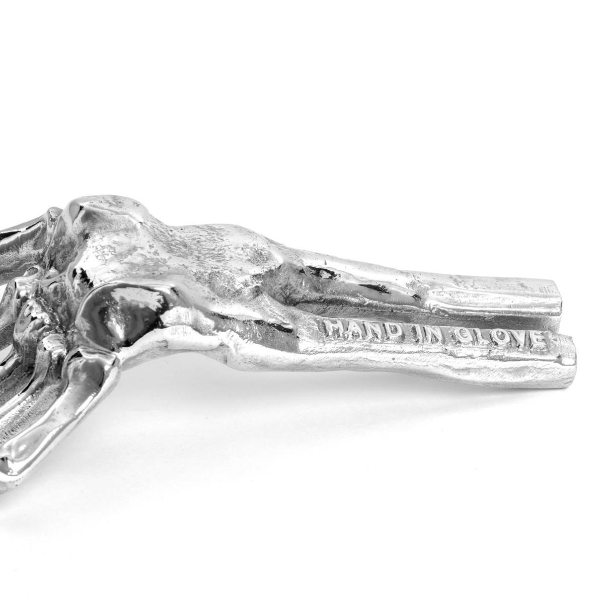 Aluminium decorative object | Skeleton Hand by Seletti