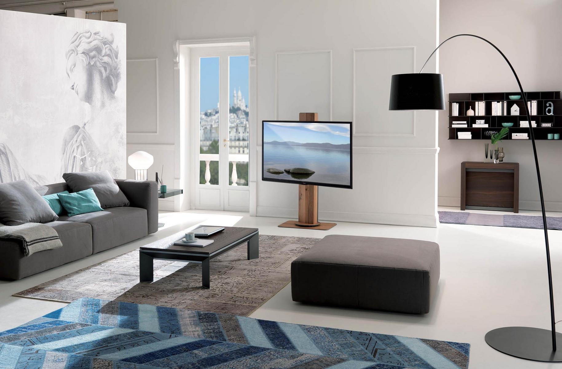 Height-adjustable aluminium and wood coffee table | Metrino by Ozzio Italia