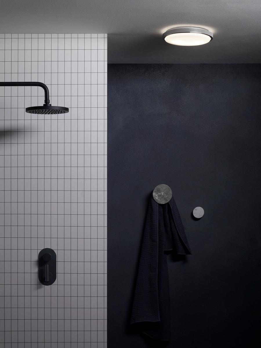 Glass and steel wall lamp / ceiling lamp | Denia by Astro lighting