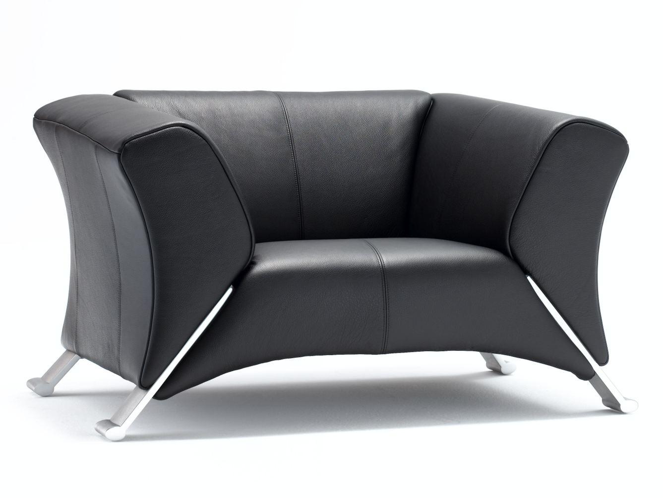 Leather armchair with armrests | 322 by Rolf Benz