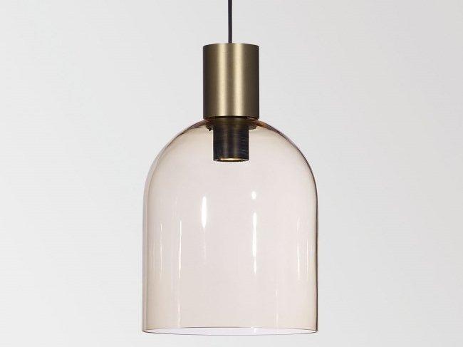 LED blown glass pendant lamp | Mantello Glass Led by Delta light