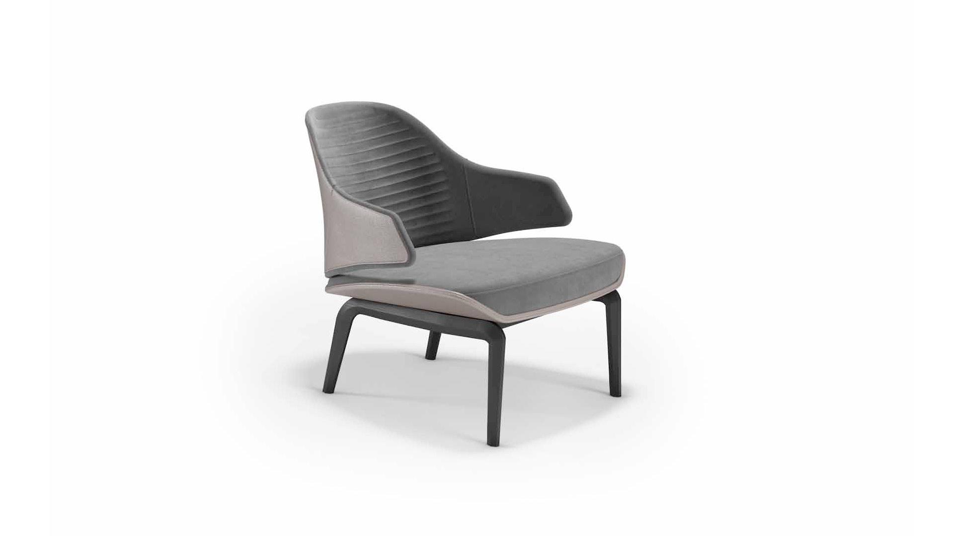 Leather armchair with armrests | Vela by Reflex