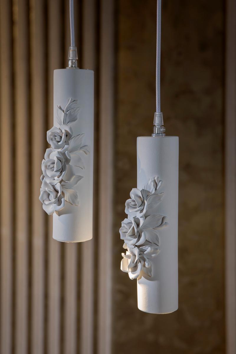 Direct light white-paste pendant lamp | Capodimonte by Karman