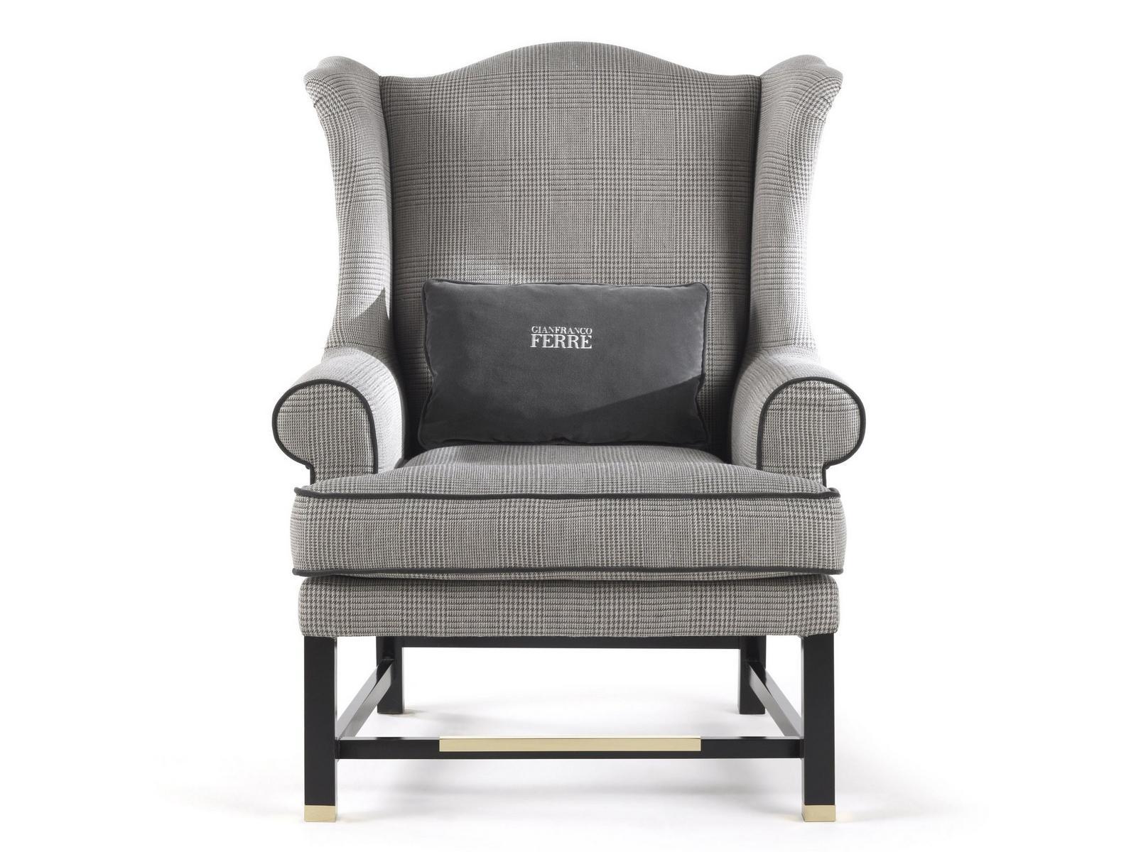 Bergere fabric armchair with armrests | Ayla by Gianfranco Ferre Home