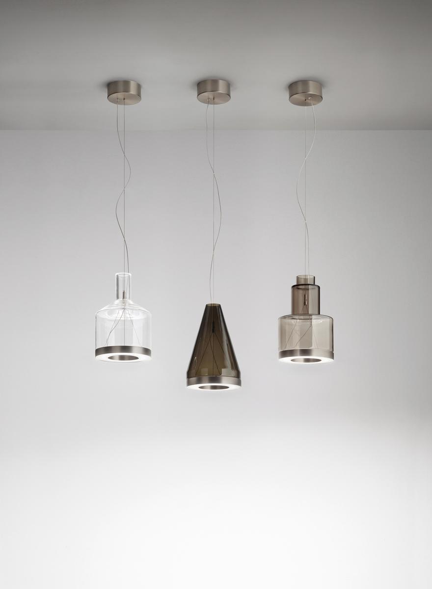 LED direct light glass pendant lamp | Medea Sp1 by Vistosi