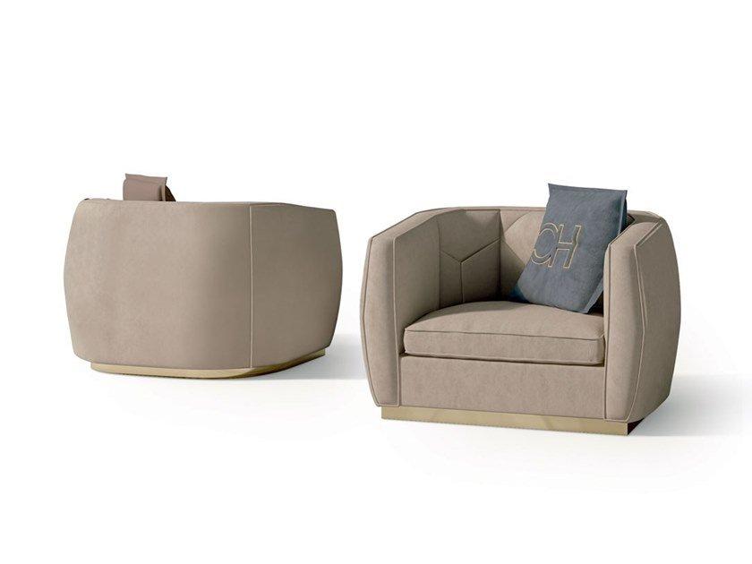 Nabuk armchair with armrests | 7137 - 7937 by Carpanese home