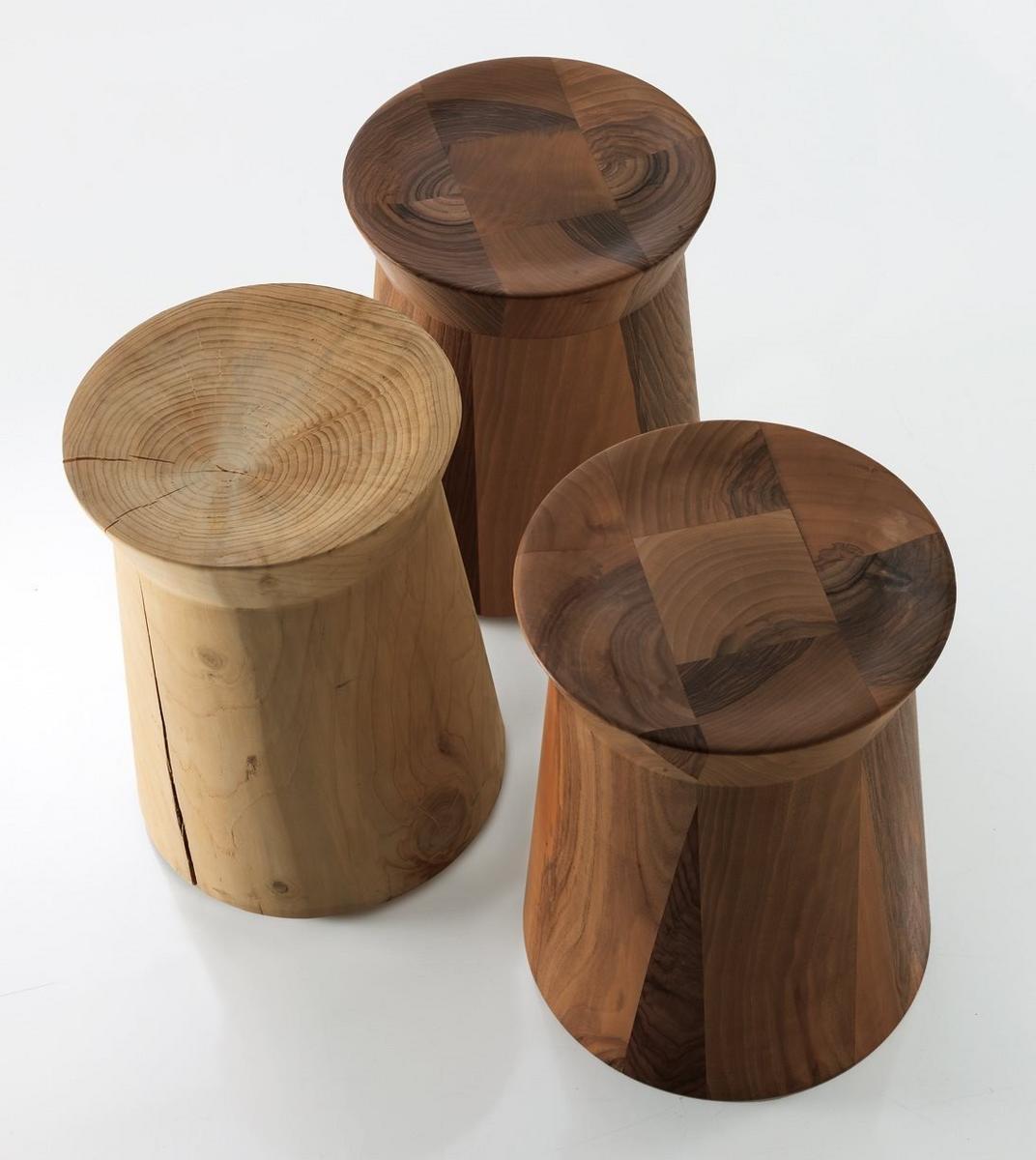 Round solid wood coffee table | Dama by Poliform