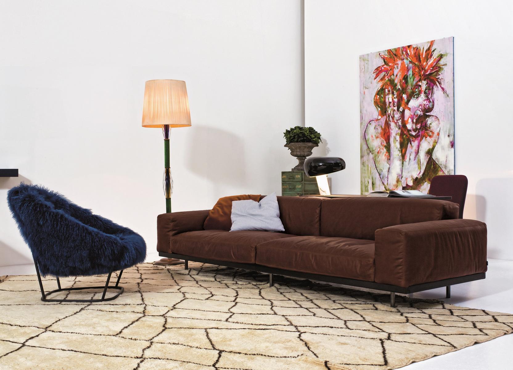 Upholstered fur armchair | Katrin by Arflex