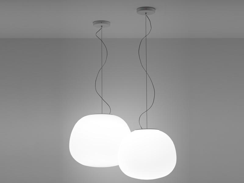 Blown glass pendant lamp | Lumi Mochi by Fabbian