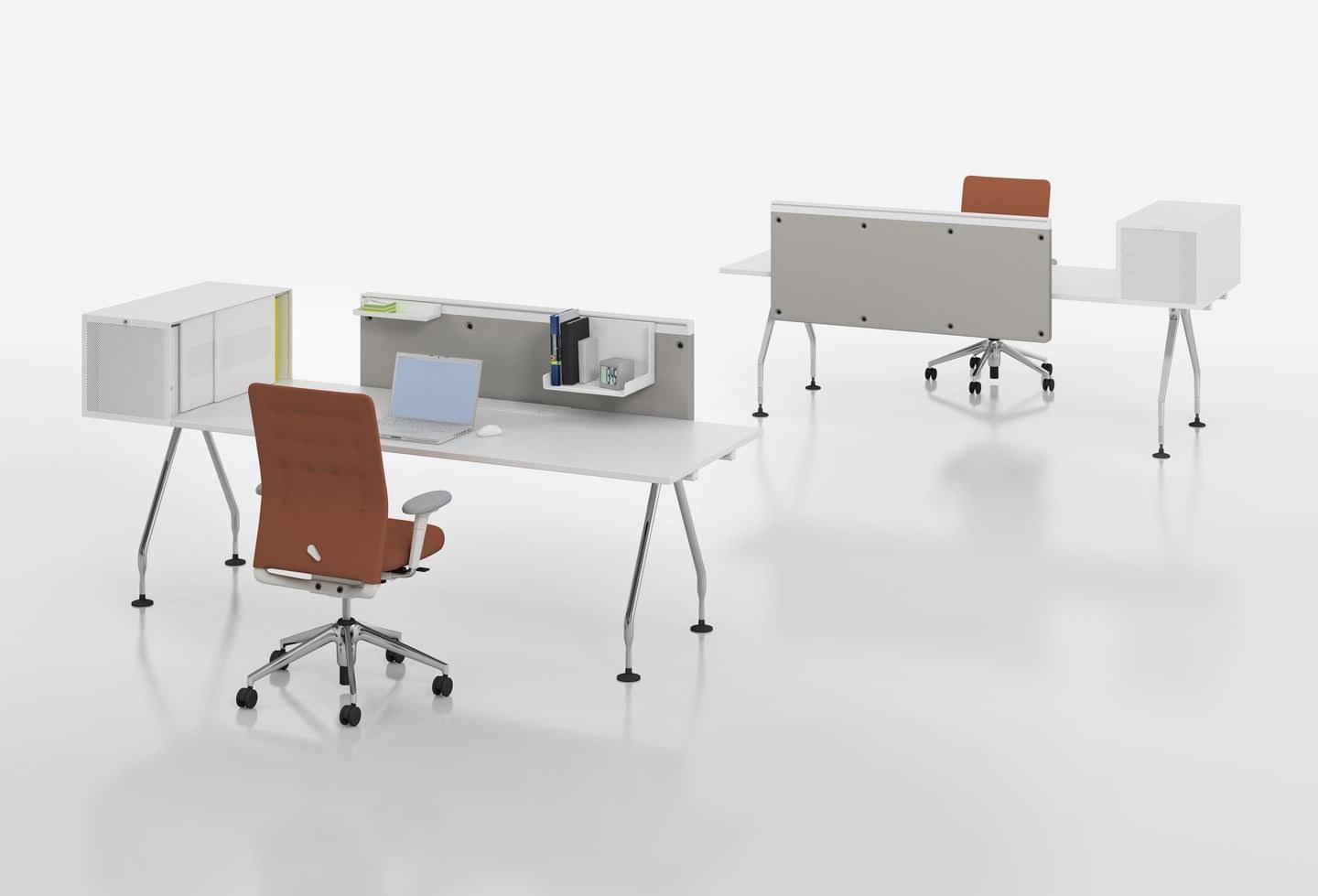 Sectional melamine workstation desk | Ad Hoc by Vitra