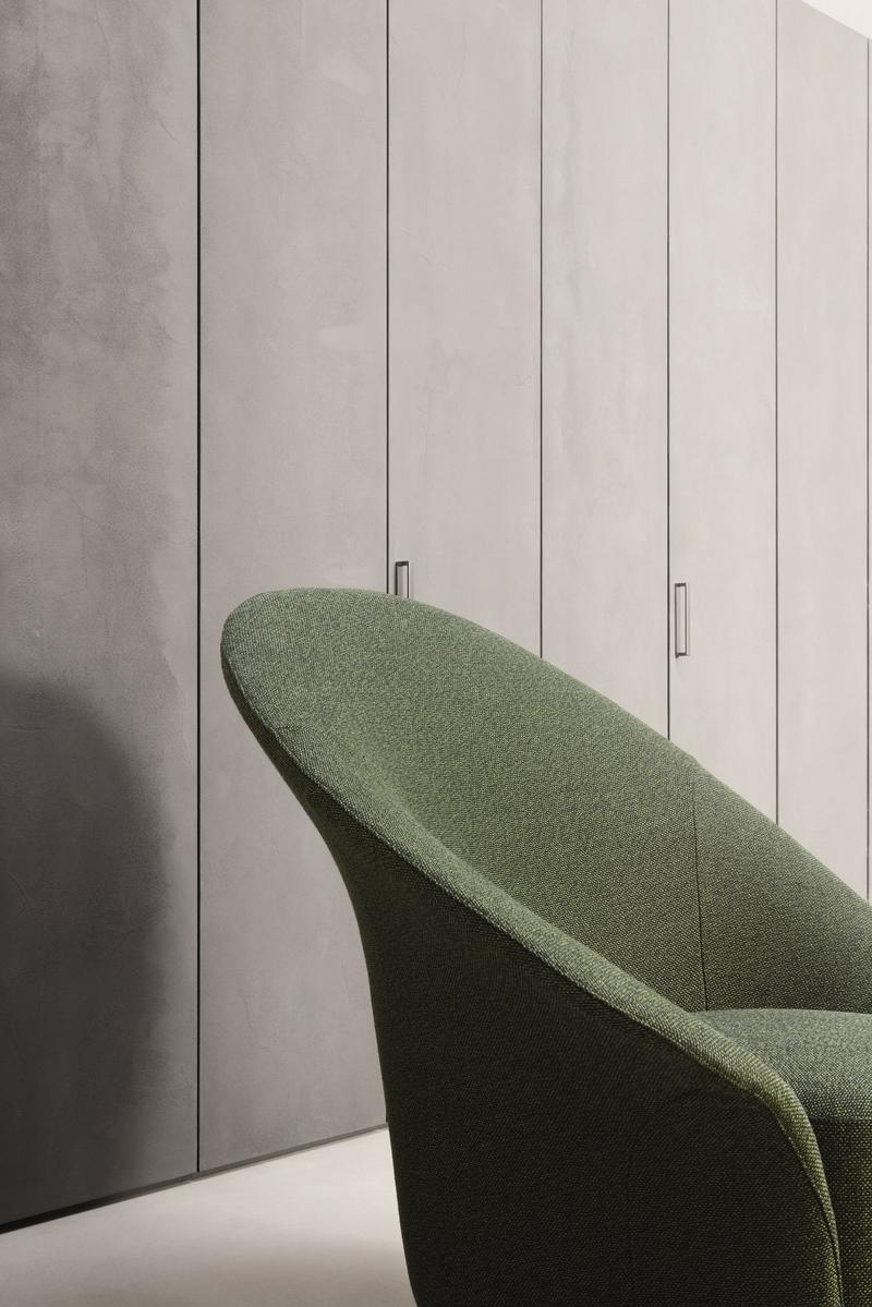 Swivel upholstered easy chair | Lilia by Flou